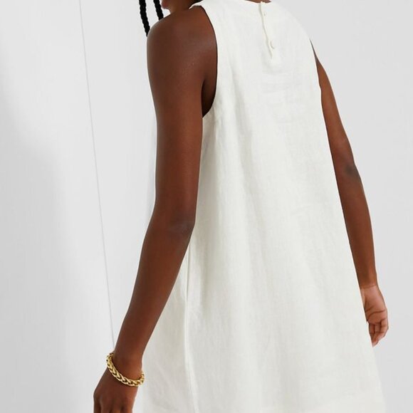 White Linen Pauline Dress - Picture 5 of 6